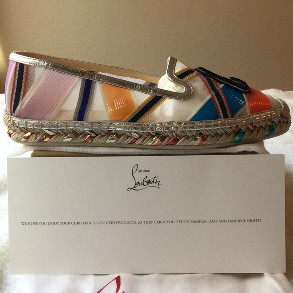 CHRISTIAN LOUBOUTIN IVY ESPAFUN FLATS GORGEOUS🌈🌈 - Picture 4 of 8